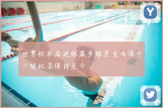 世界杯单届进球最多球员克洛泽十六球纪录保持至今